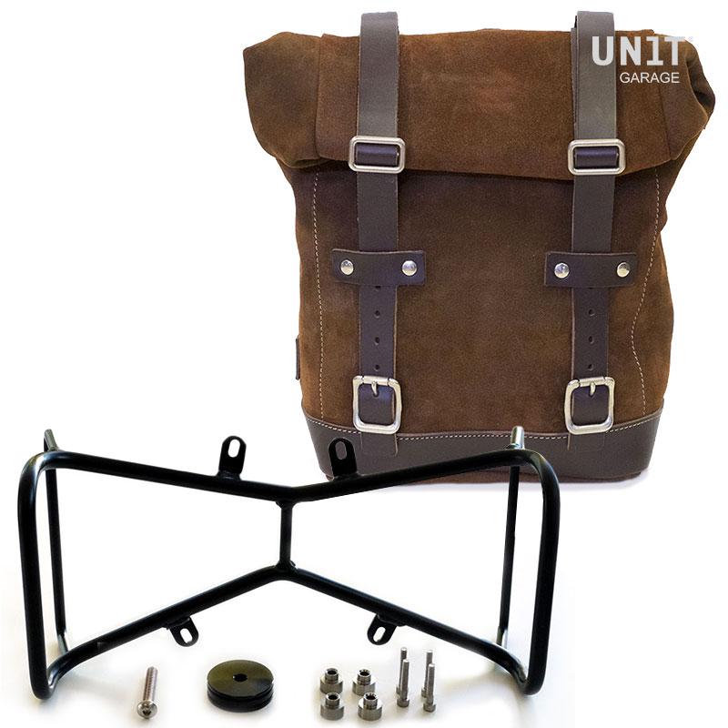 Waxed suede Side Pannier + Symmetrical Double Subframe NineT