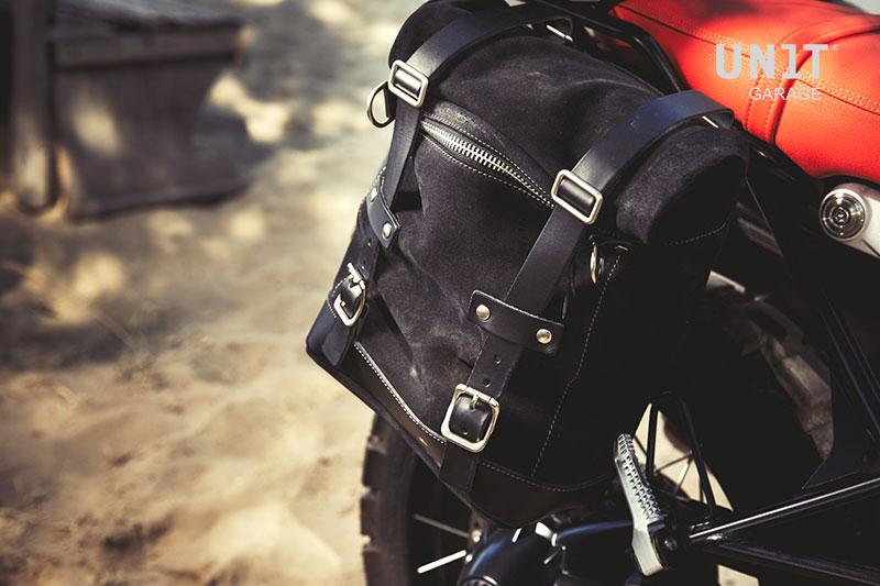 Waxed Suede Side Pannier + subframe R80 G/S