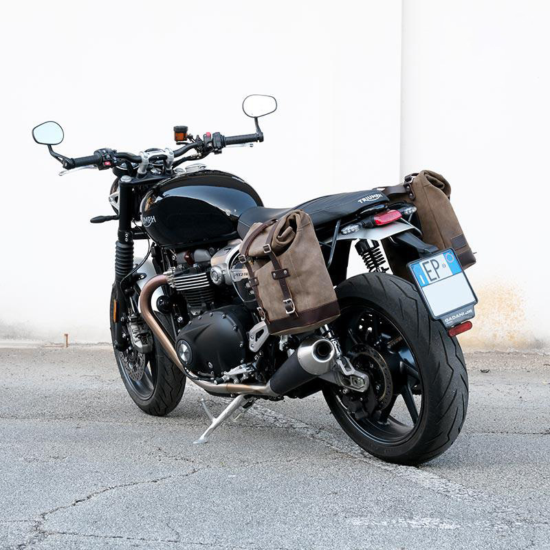 UNIT GARAGE スラクストンR/RS サイドバック、フレーム(L) Waxed suede side pannier Scram 22L-30L + Left Subframe Triumph