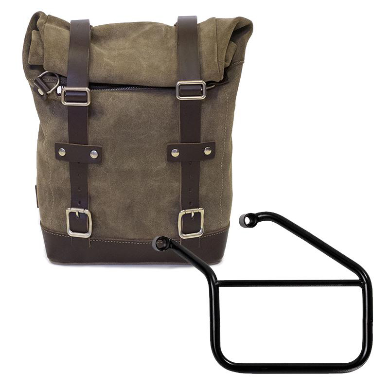 箱馬 Waxed Suede Side Pannier + Left Subframe Triumph Trident 660