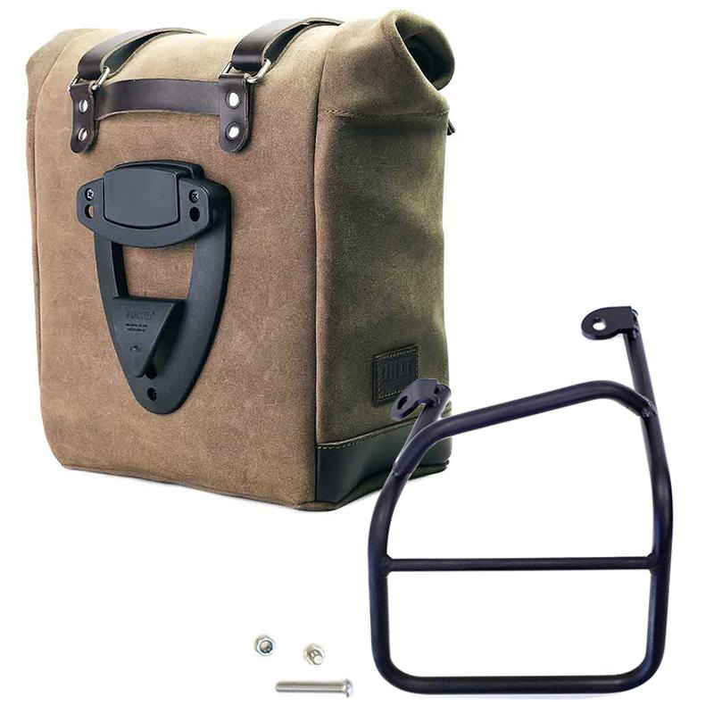 Scram side bag Ducati Scrambler 1100 Left in split leather 22L-30L