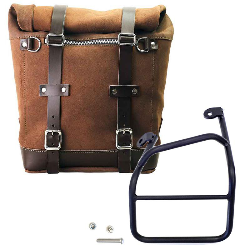 Scram side bag Ducati Scrambler 1100 Left in split leather 22L-30L