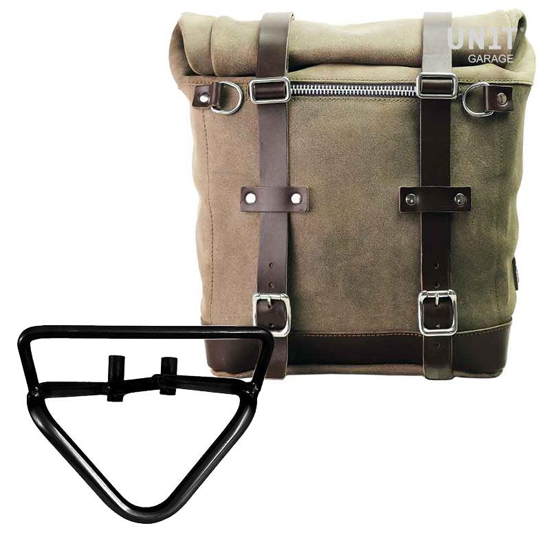 Waxed suede side pannier Scram 22L-30L + Right Subframe husqvarna
