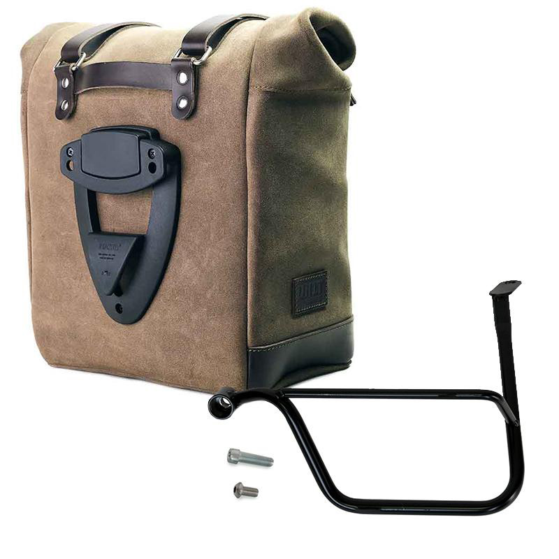 Waxed suede side pannier Scram 22L-30L + Left Subframe Triumph