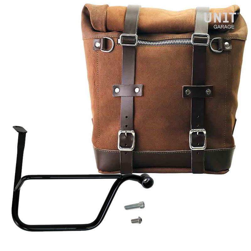 Waxed suede side pannier Scram 22L-30L + Right Subframe Triumph 