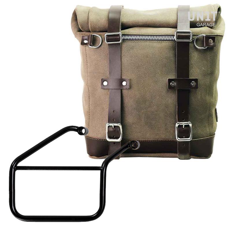 Waxed suede side pannier Scram 22L-30L + Right Subframe Triumph