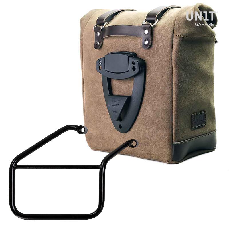 Waxed suede side pannier Scram 22L-30L + Right Subframe Triumph