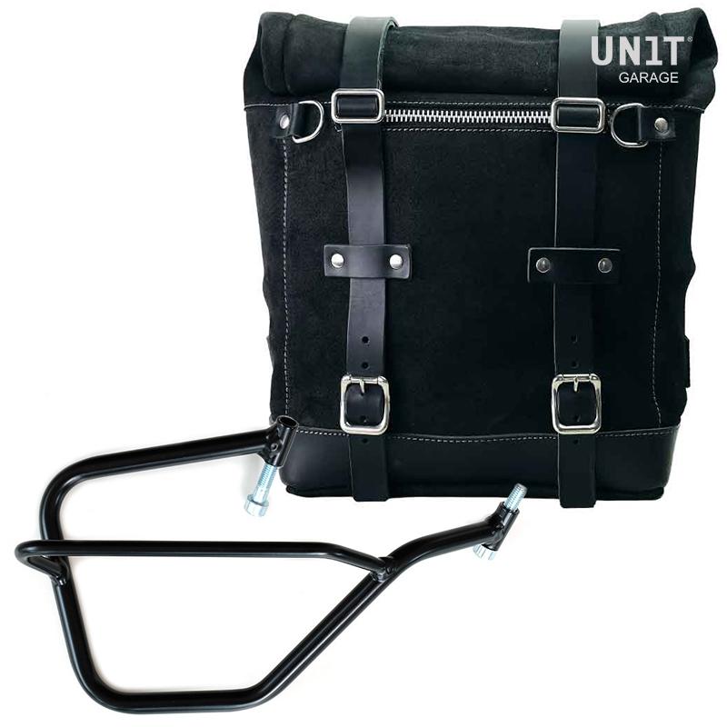 Waxed suede side pannier Scram 22L-30L + Right Subframe Yamaha