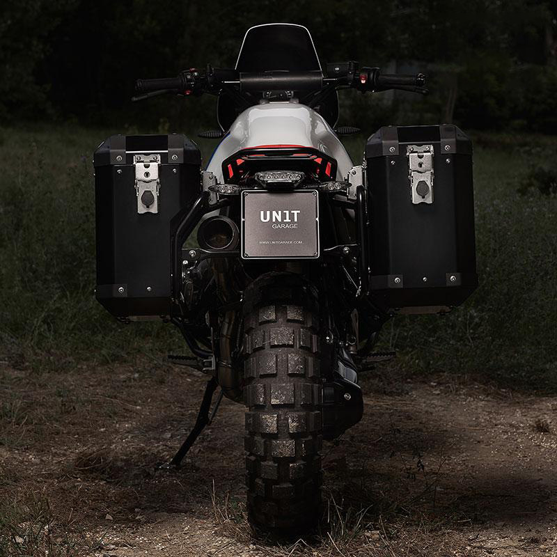 Pair of aluminium Panniers Atlas 40L+34L with Inox Subframe NineT