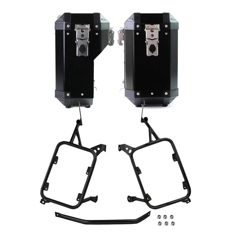 Pair of aluminium Panniers Atlas 40L+34L with Subframes R1200GS LC