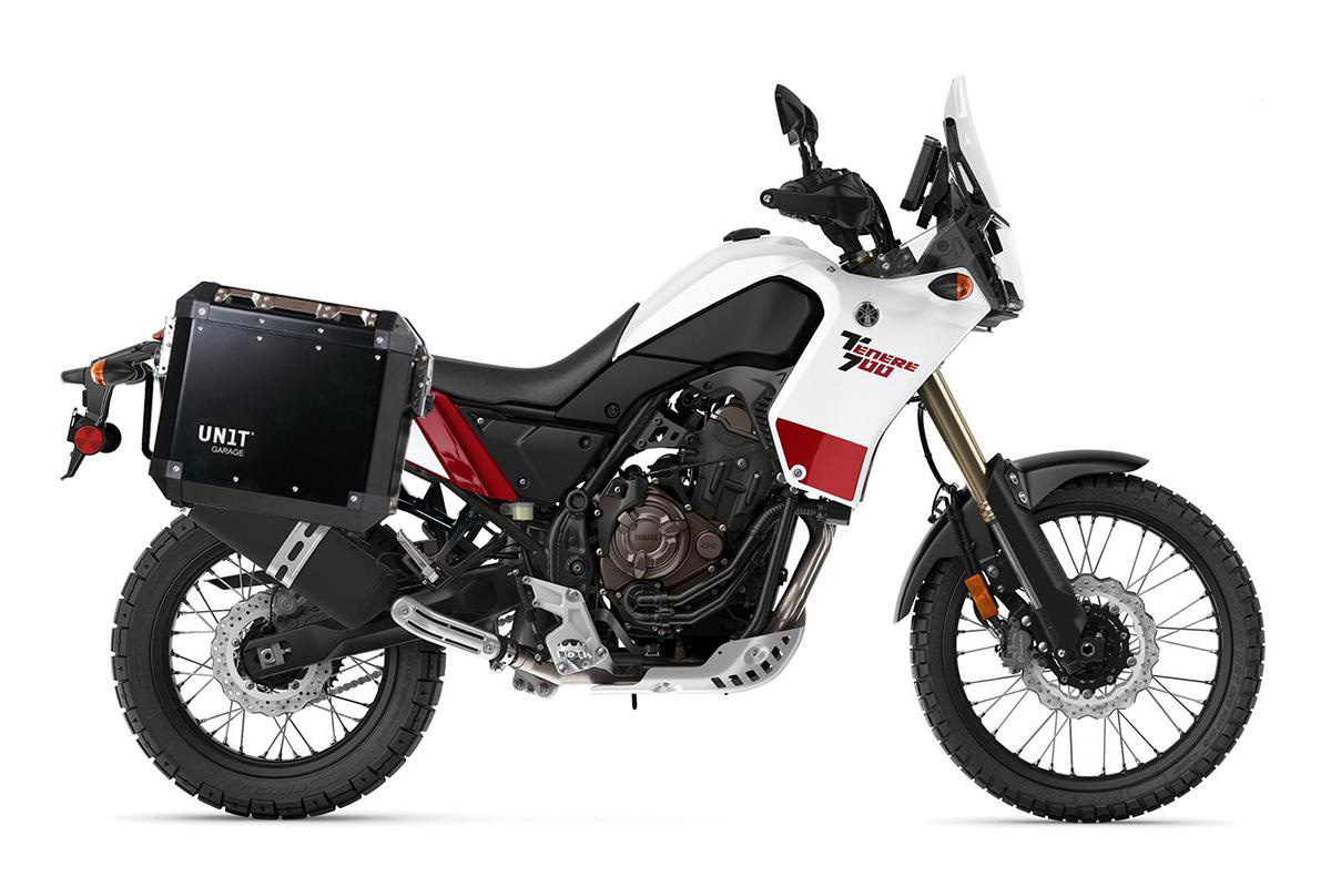 Pair of Atlas 47L + 41L Aluminum panniers with Yamaha frames