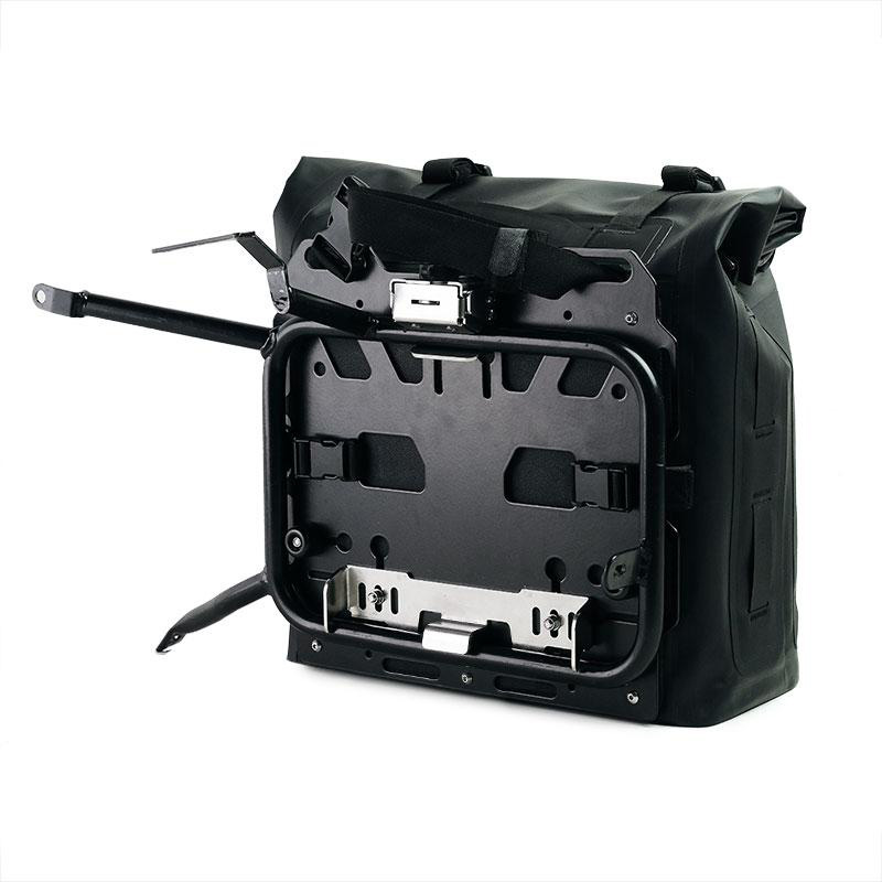 Two Khali side panniers in TPU 35L - 45L + Pair of aluminium