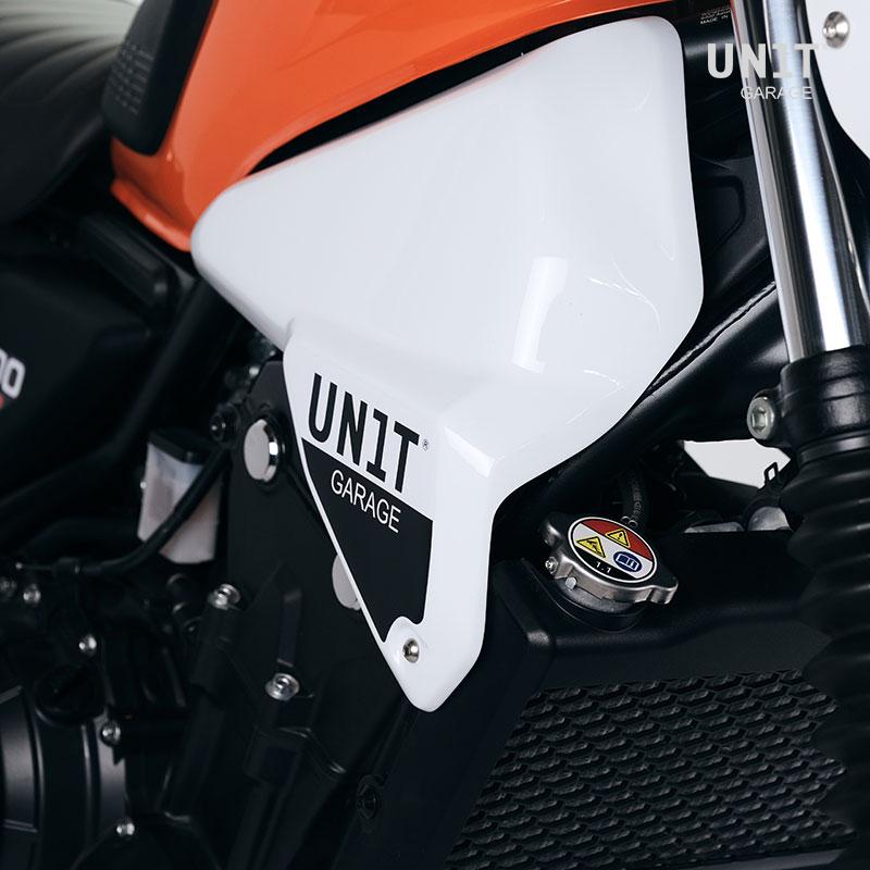 White Honda CL tank side panels