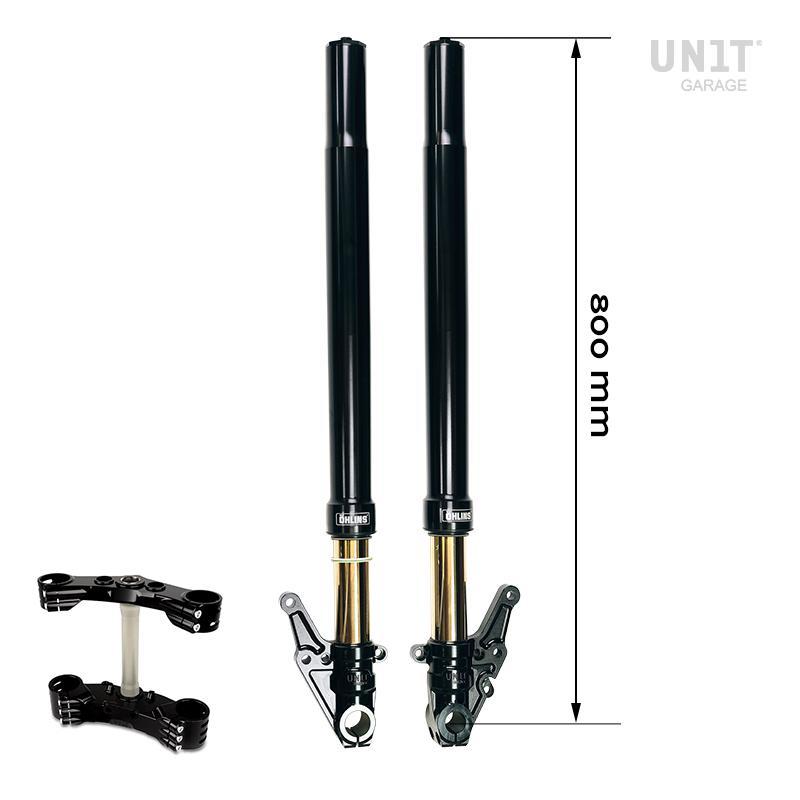 Ohlins fork kit BMW R18 + Unit garage triple clamp with axial fork