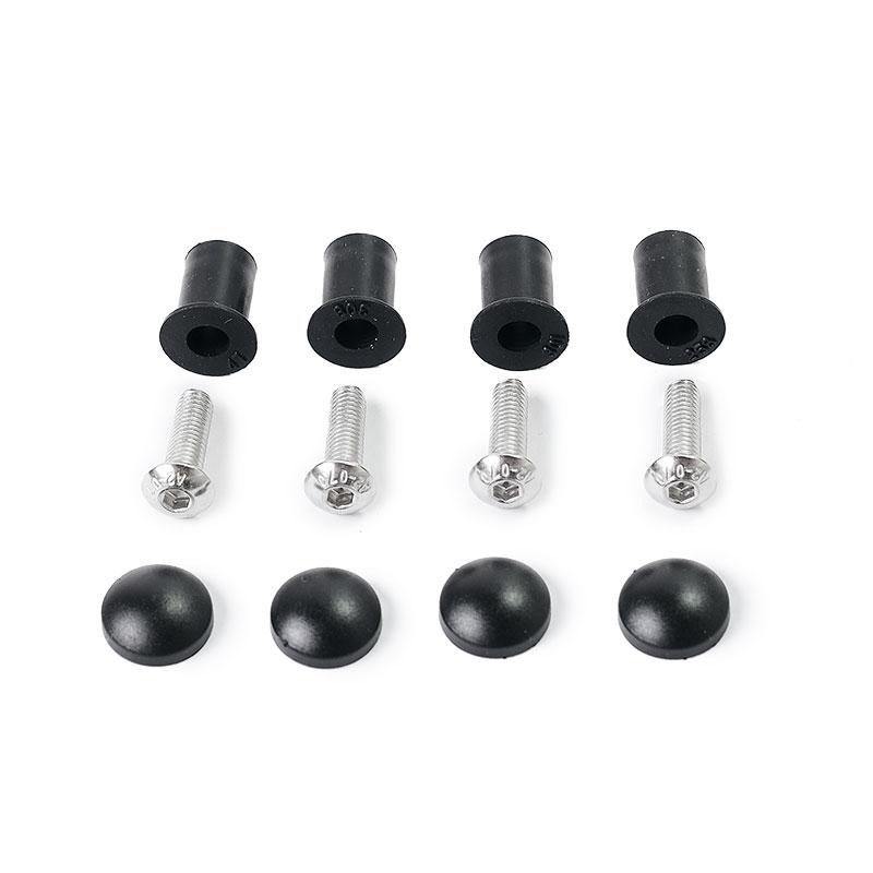 The Fast Gear Black Windscreen Fairing Bolt & Wellnut Kit For Honda CBR600RR / CBR1000RR