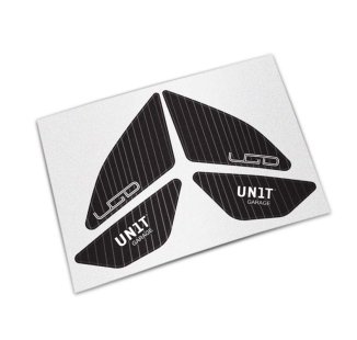 Black protective stickers for original BMW R12 G/S side panels