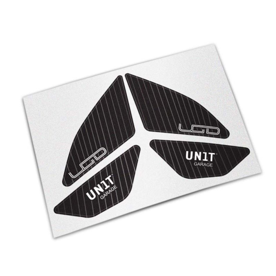Black protective stickers for original BMW R12 G/S side panels