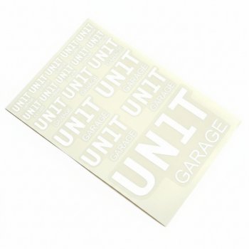 White Garage Unit Stickers