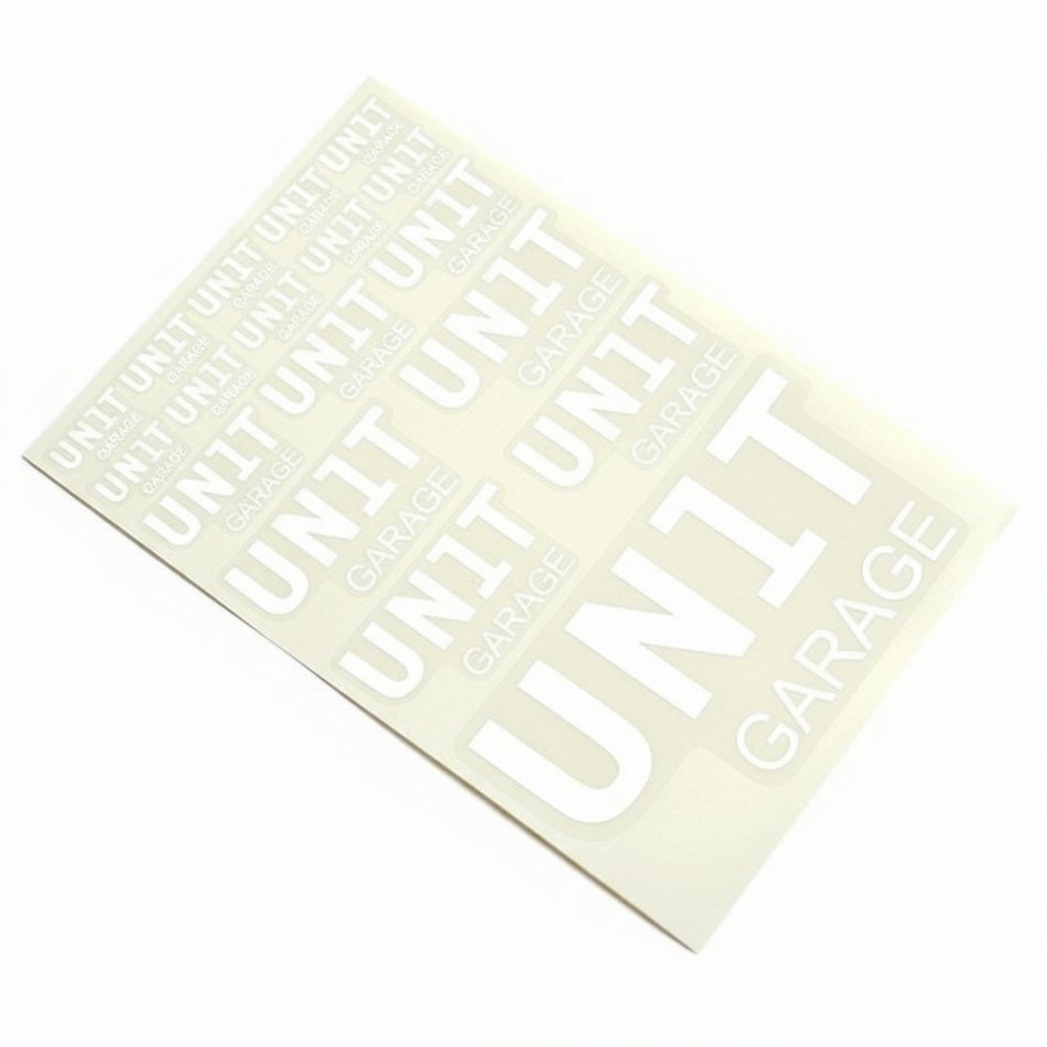 White Garage Unit Stickers