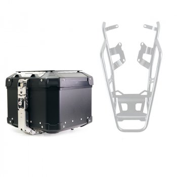 Atlas Aluminium Top Case 44L for BMW System + NineT Luggage rack for top case ATL4_BL