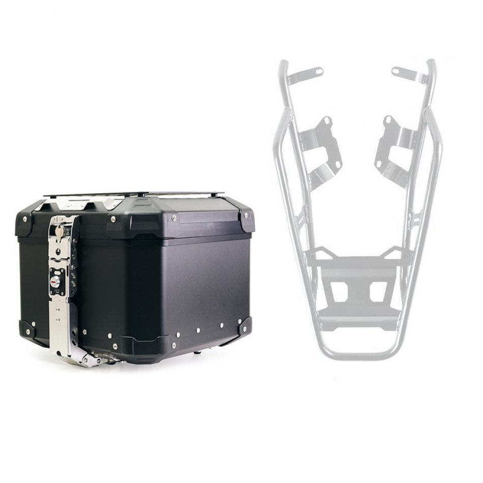 Atlas Aluminium Top Case 44L for BMW System + NineT Luggage rack for top case ATL4_BL