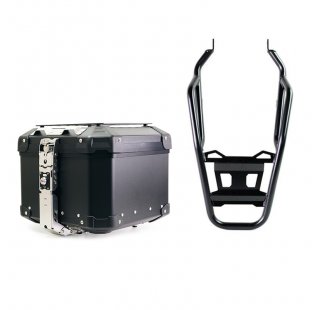 Atlas Aluminium Top Case 44L for BMW System + Rear luggage rack with passenger grip Triumph 1200 XC & XE
