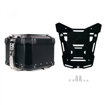 Atlas Aluminium Top Case 44L universal + Atlas Black top case plate for original BMW R1300GS luggage rack