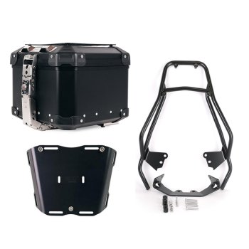 Atlas Aluminium Top Case 44L universal + BMW F450GS luggage rack with passenger grip