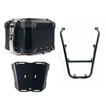 Atlas Aluminium Top Case 44L universal + BMW R12 luggage rack with passenger grip