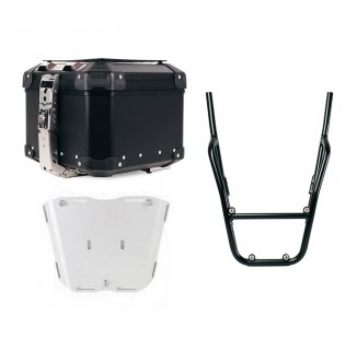 Atlas Aluminium Top Case 44L universal + Luggage rack with passenger grip Honda GB350S