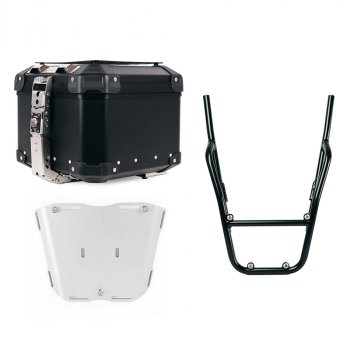 Atlas Aluminium Top Case 44L universal + Luggage rack with passenger grip Honda GB350S