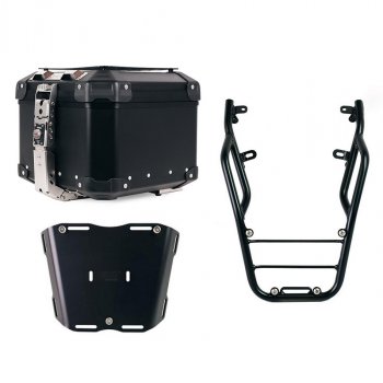 Atlas Aluminium Top Case 44L universal + Rear luggage rack with passenger grip