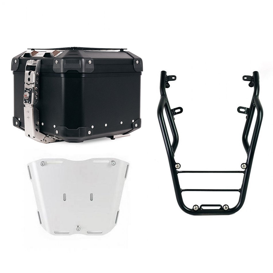 Atlas Aluminium Top Case 44L universal + Rear luggage rack with passenger grip