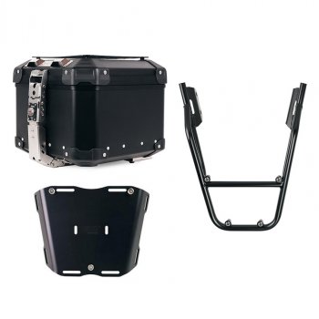 Atlas Aluminium Top Case 44L universal + Rear luggage rack with passenger grip Husqvarna Svartpilen 125-250-401 (2024 until now)