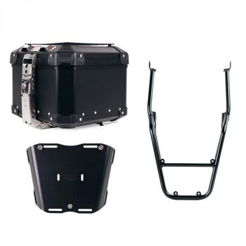 Atlas Aluminium Top Case 44L universal + Rear luggage rack with passenger grip Triumph Bonneville T120