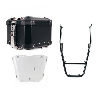 Atlas Aluminium Top Case 44L universal + Rear luggage rack with passenger grip Triumph Bonneville T120