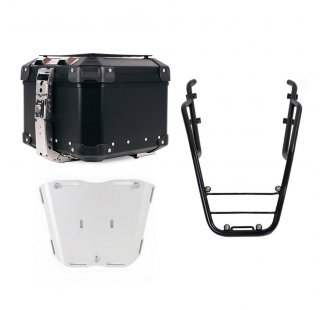 Atlas Aluminium Top Case 44L universal + Rear luggage rack with passenger grip Triumph Trident 660