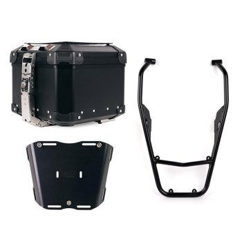 Atlas Aluminium Top Case 44L universal + Rear luggage rack with passenger grip Yamaha Ténéré 700