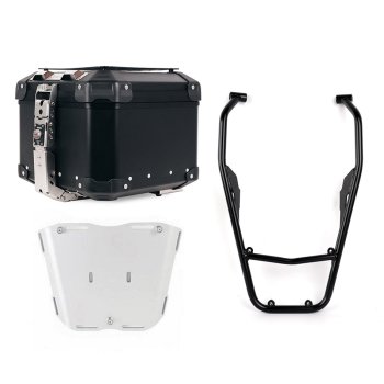 Atlas Aluminium Top Case 44L universal + Rear luggage rack with passenger grip Yamaha Ténéré 700