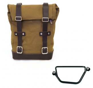 Canvas side pannier 10L-14L + Left Frame Honda GB350S