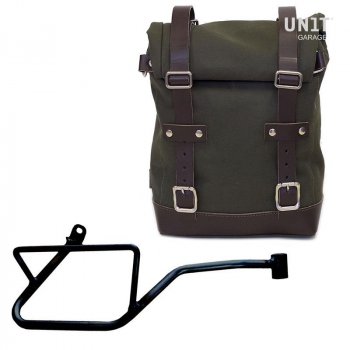 Canvas side pannier 10L-14L + Right Frame Moto Guzzi V7 EURO5 PLUS (2025 until now)