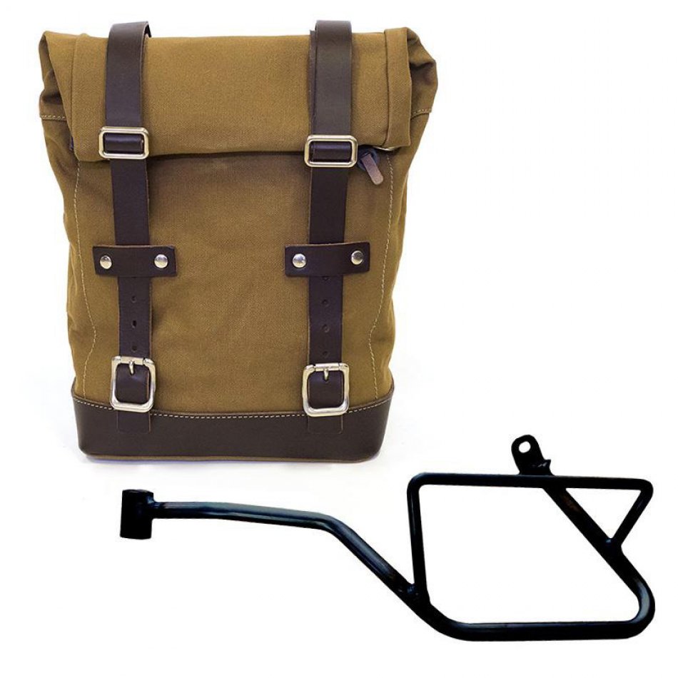 Canvas side pannier 10L-14L + Left Frame Moto Guzzi V7 EURO5 PLUS (2025 until now)