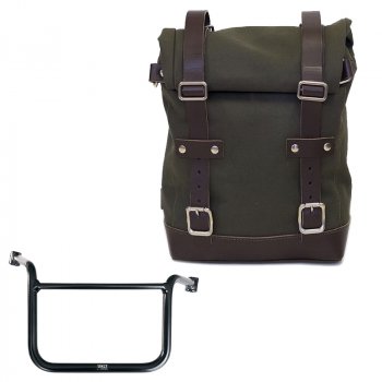 Canvas side pannier 10L-14L + Right subrame Moto Guzzi V85TT (2024 until now)