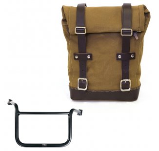 Canvas side pannier 10L-14L + Right subrame Moto Guzzi V85TT (2024 until now)