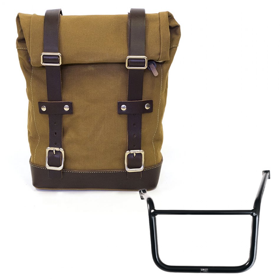 Canvas side pannier 10L-14L + Left subframe Guzzi V85TT (2024 until now)