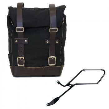 Canvas side pannier 10L-14L + Left Frame Triumph Bonneville Bobber