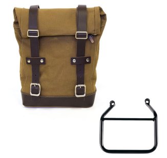 Canvas side pannier 10L-14L + Left Subframe Triumph Speed 400 & Scrambler 400 X