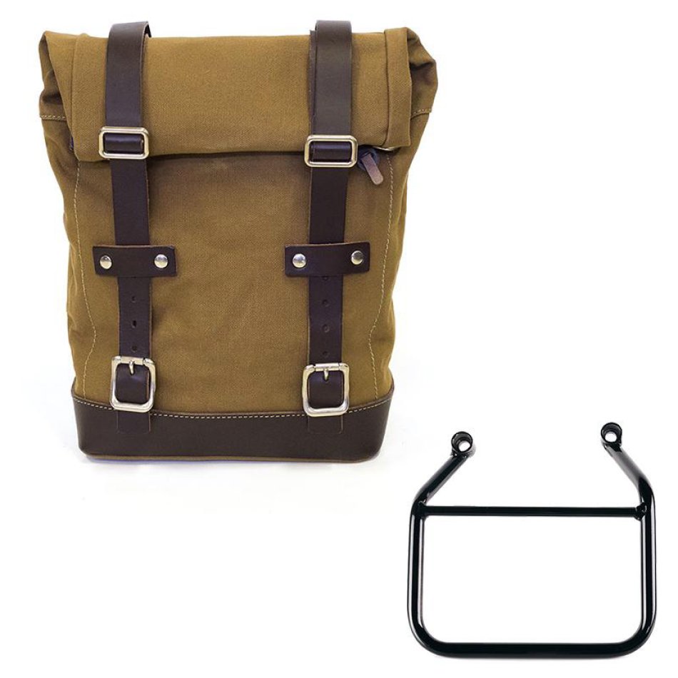 Canvas side pannier 10L-14L + Left Subframe Triumph Speed 400 & Scrambler 400 X