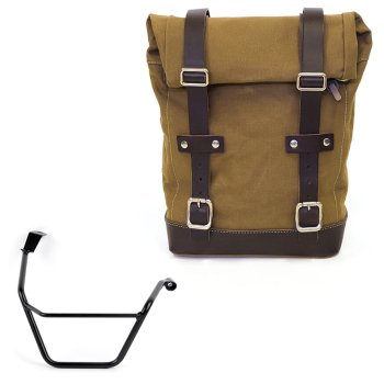 Canvas side pannier 10L-14L + Right Subframe Triumph Street Scrambler 900 (2026 until now)