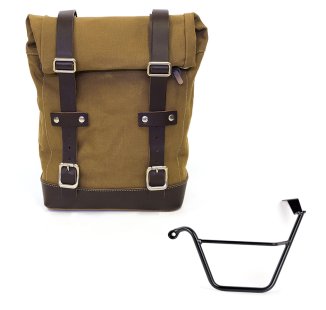 Canvas side pannier 10L-14L + Left Subframe Triumph Street Scrambler 900 (2026 until now)